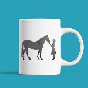 Girl with Horse Silhouette Mug 11oz