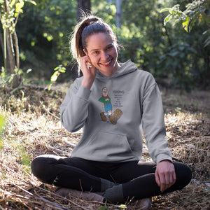 woman wearing face full of spider webs hoodie