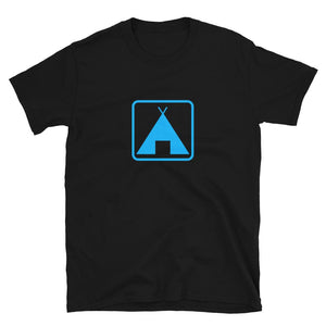 black camping sign shirt