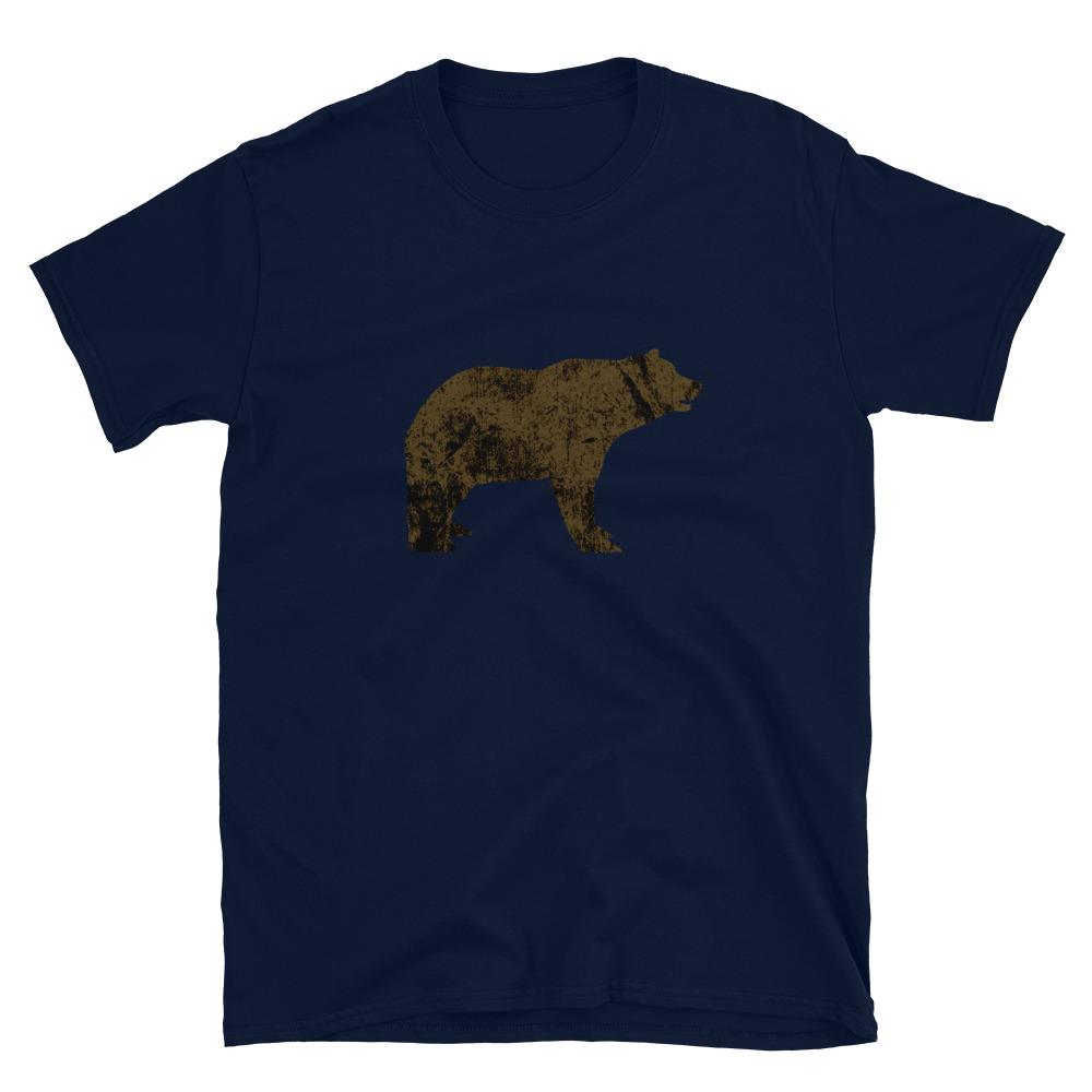 navy brown bear t-shirt