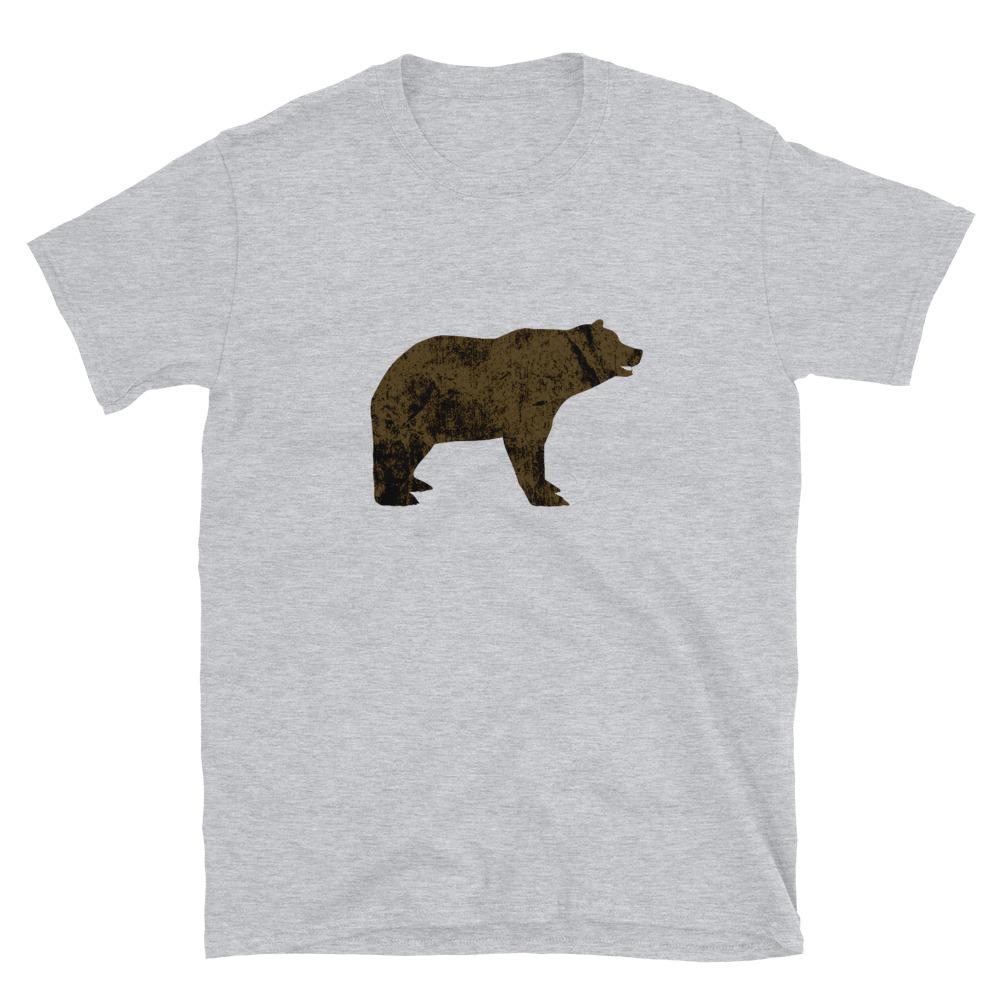 grey brown bear t-shirt