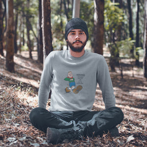 man wearing early bird sweatshirt