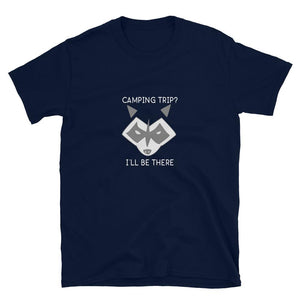 navy camping raccoon shirt