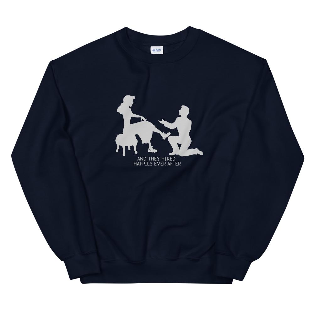 navy happily ever after sweatshirt