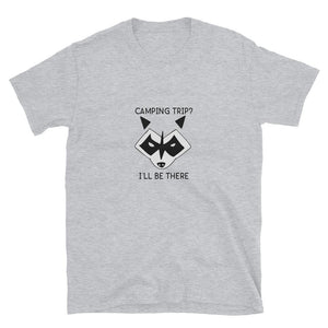 sport grey camping raccoon shirt