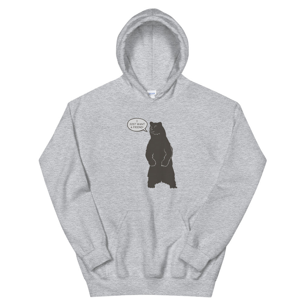 Bear Wants a Friend Unisex Graphic Hoodie – Compass Bound