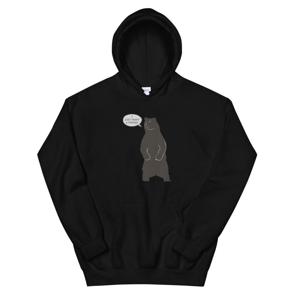 Bear Wants a Friend Unisex Graphic Hoodie