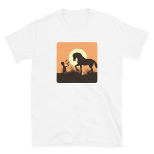 Horse and Girl T-Shirt – Girl with Flowers – Graphic T-Shirt