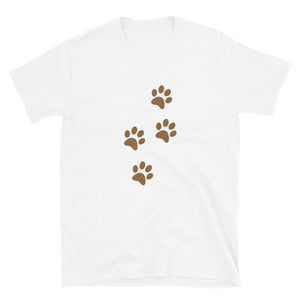 Paw Prints T-Shirt – Love Is A Four-Legged Word – Graphic T-Shirt