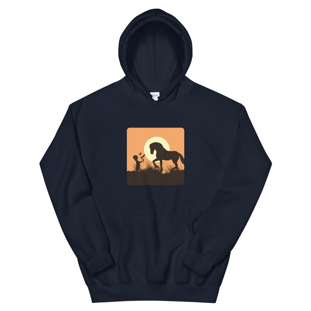 Girl & Her Horse At Sunset - Unisex Graphic Hoodie