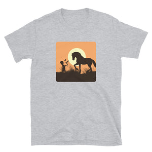 Horse and Girl T-Shirt – Girl with Flowers – Graphic T-Shirt