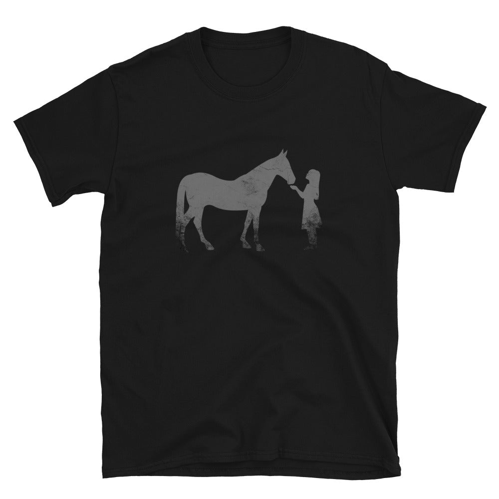 Horse with Little Girl - Horse Shirt - Unisex Graphic T Shirt