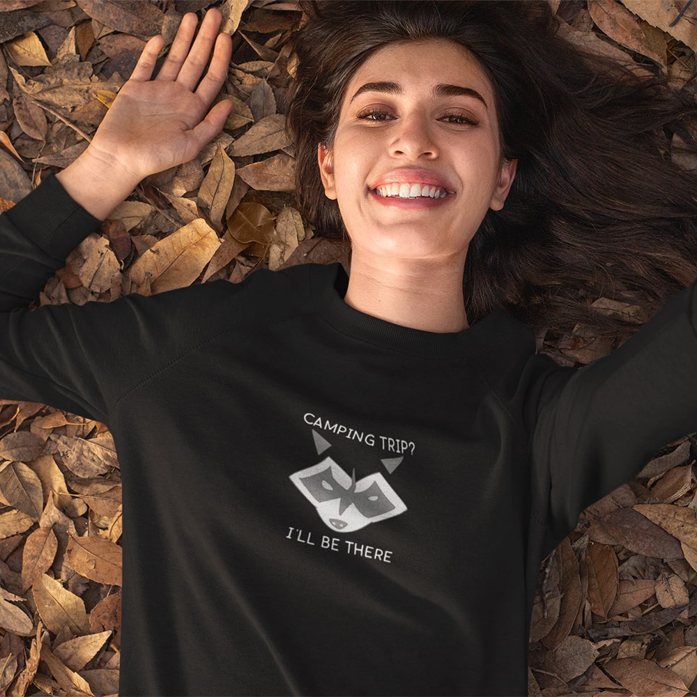 Camping Raccoon Sweatshirt - Unisex - Mens Sweatshirt - Womens Sweatshirt